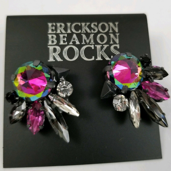 Erickson Beamon Jewelry - ERICKSON BEAMON PYRAMID/RAINBOW SWAROVSKI & SPIKE EARRINGS**NEW!